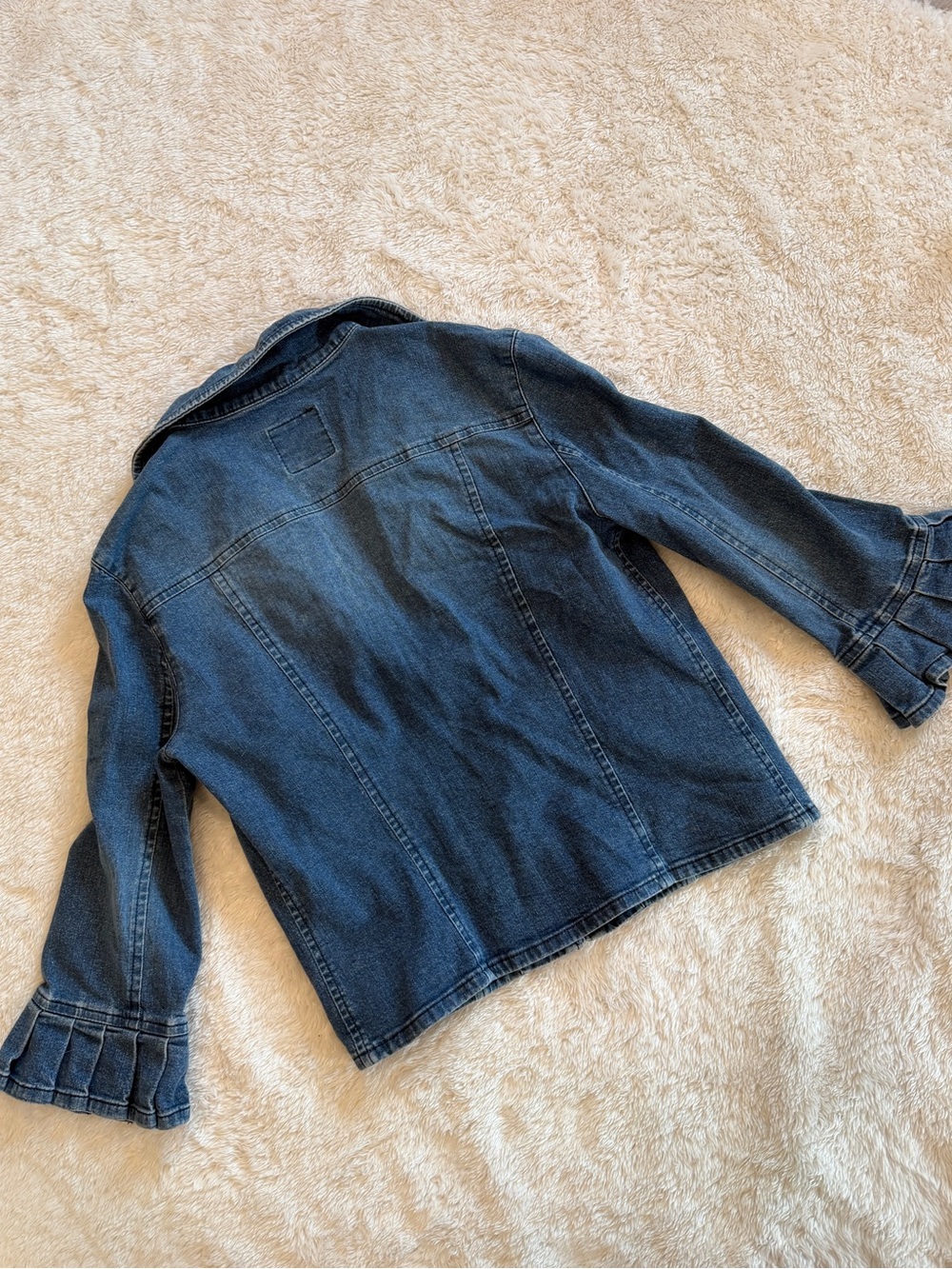 Moschino Blue Denim Zip-Front Jacket Vintage - Picture 4 of 12